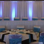 40- Harrison hotel- backdrop w/uplights, turquoise sash