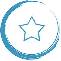 star icon in circle representing simple service package